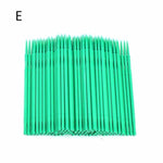 100pcs Disposable Colorful Cotton Swabs Eyelash Brushes Cleaning Swab Hot Natural Eyelashes Remover Tattoo Microbrush Kit