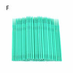 100pcs Disposable Colorful Cotton Swabs Eyelash Brushes Cleaning Swab Hot Natural Eyelashes Remover Tattoo Microbrush Kit