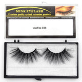 Visofree Eyelashes Mink Eyelashes Criss-cross Strands Cruelty Free 3D 25mm Lashes Mink Lashes Soft Dramatic Eyelashes E80 Makeup