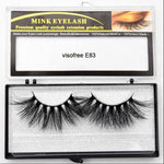 Visofree Eyelashes Mink Eyelashes Criss-cross Strands Cruelty Free 3D 25mm Lashes Mink Lashes Soft Dramatic Eyelashes E80 Makeup