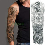 Waterproof Temporary Tattoo Sticker eye clock bird Pagoda full arm large size fake tatto flash tatoo sleeve tato for men women