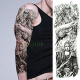 Waterproof Temporary Tattoo Sticker eye clock bird Pagoda full arm large size fake tatto flash tatoo sleeve tato for men women