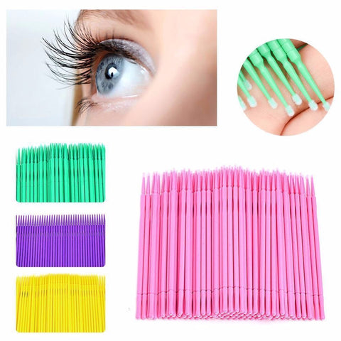100 Pcs Applicator Brushes Dental Micro Brush Disposable Materials Durable Micro Mascara Wands Spoilers Eyelashes Cosmetic Brush