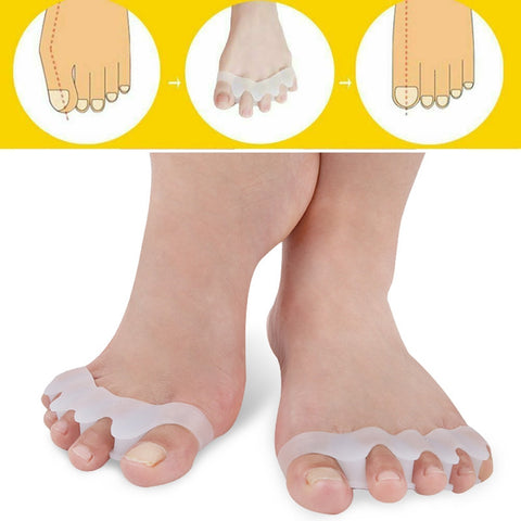 2Pcs/set Corrector Toe Protector Silicone Bunion Thumb Valgus Protector Preventing Blisters Nail Tools Foot Care Toe Separators