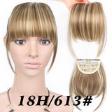 AliLeader Black Brown Blonde Fake Fringe Clip In Bangs Hair Extensions With High Temperature Synthetic Fiber