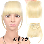 AliLeader Black Brown Blonde Fake Fringe Clip In Bangs Hair Extensions With High Temperature Synthetic Fiber