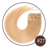 Doreen Full Head Brazilian Machine Made Remy Hair 120G #60 Blonde 16inch-22inch Natural Straight Clip In Human Hair Extensions