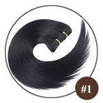 Doreen Full Head Brazilian Machine Made Remy Hair 120G #60 Blonde 16inch-22inch Natural Straight Clip In Human Hair Extensions