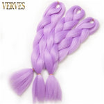 VERVES Synthetic Braiding Hair Extensions 1 piece 24'' 100g/pcs yaki straight High Temperature Fiber crochet braids bulk hair