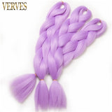 VERVES Synthetic Braiding Hair Extensions 1 piece 24'' 100g/pcs yaki straight High Temperature Fiber crochet braids bulk hair