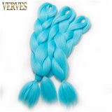 VERVES Synthetic Braiding Hair Extensions 1 piece 24'' 100g/pcs yaki straight High Temperature Fiber crochet braids bulk hair