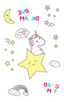 Rocooart Cartoon Unicorn Tattoo For Kid Cute Fake Taty Children Tatouage Temporaire Body Art Waterproof Temporary Tattoo Sticker