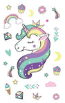 Rocooart Cartoon Unicorn Tattoo For Kid Cute Fake Taty Children Tatouage Temporaire Body Art Waterproof Temporary Tattoo Sticker