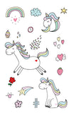 Rocooart Cartoon Unicorn Tattoo For Kid Cute Fake Taty Children Tatouage Temporaire Body Art Waterproof Temporary Tattoo Sticker