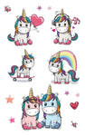 Rocooart Cartoon Unicorn Tattoo For Kid Cute Fake Taty Children Tatouage Temporaire Body Art Waterproof Temporary Tattoo Sticker