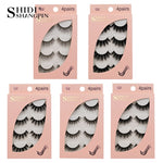 SHIDISHANGPIN 4 Pairs Mink Eyelashes 3D Mink Lashes Fake Eyelashes Natural 3d False Lashes cilios faux mink lashes faux cils