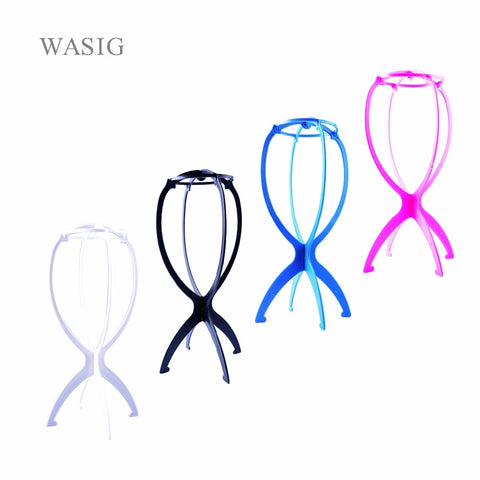 1PC Colorful Ajustable Wig Stands Plastic Hat Display Wig Head Holders 18x36Cm Mannequin Head/Stand Portable Folding Wig Stand