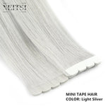 Neitsi Mini Tape In None Remy Human Hair Adhesive Extension 12" 16" 20" 10/20/40pcs 13 Colors Straight Weft Natural Hair