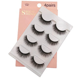 SHIDISHANGPIN 4 Pairs Mink Eyelashes 3D Mink Lashes Fake Eyelashes Natural 3d False Lashes cilios faux mink lashes faux cils