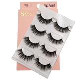 SHIDISHANGPIN 4 Pairs Mink Eyelashes 3D Mink Lashes Fake Eyelashes Natural 3d False Lashes cilios faux mink lashes faux cils