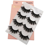 SHIDISHANGPIN 4 Pairs Mink Eyelashes 3D Mink Lashes Fake Eyelashes Natural 3d False Lashes cilios faux mink lashes faux cils