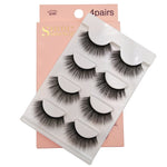 SHIDISHANGPIN 4 Pairs Mink Eyelashes 3D Mink Lashes Fake Eyelashes Natural 3d False Lashes cilios faux mink lashes faux cils