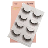 SHIDISHANGPIN 4 Pairs Mink Eyelashes 3D Mink Lashes Fake Eyelashes Natural 3d False Lashes cilios faux mink lashes faux cils