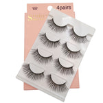 SHIDISHANGPIN 4 Pairs Mink Eyelashes 3D Mink Lashes Fake Eyelashes Natural 3d False Lashes cilios faux mink lashes faux cils