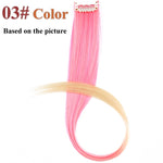 AliLeader Made 57 Colors 50CM Single Clip In One Piece Hair Extensions Synthetic Long Straight Ombre Grey Red Rainbow Hair Piece