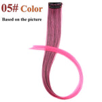 AliLeader Made 57 Colors 50CM Single Clip In One Piece Hair Extensions Synthetic Long Straight Ombre Grey Red Rainbow Hair Piece