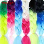 Pageup 24 Inches 105 Colored Synthetic Hair African Afro Jumbo Hair Braids Blue Pre Stretched Ombre Braiding Hair Extensions