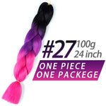 Pageup 24 Inches 105 Colored Synthetic Hair African Afro Jumbo Hair Braids Blue Pre Stretched Ombre Braiding Hair Extensions