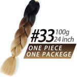 Pageup 24 Inches 105 Colored Synthetic Hair African Afro Jumbo Hair Braids Blue Pre Stretched Ombre Braiding Hair Extensions