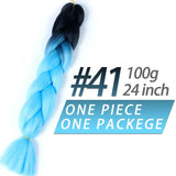 Pageup 24 Inches 105 Colored Synthetic Hair African Afro Jumbo Hair Braids Blue Pre Stretched Ombre Braiding Hair Extensions