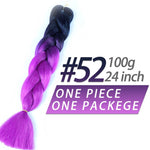 Pageup 24 Inches 105 Colored Synthetic Hair African Afro Jumbo Hair Braids Blue Pre Stretched Ombre Braiding Hair Extensions