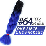 Pageup 24 Inches 105 Colored Synthetic Hair African Afro Jumbo Hair Braids Blue Pre Stretched Ombre Braiding Hair Extensions