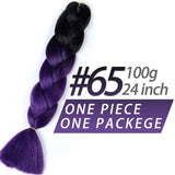 Pageup 24 Inches 105 Colored Synthetic Hair African Afro Jumbo Hair Braids Blue Pre Stretched Ombre Braiding Hair Extensions