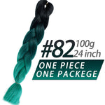 Pageup 24 Inches 105 Colored Synthetic Hair African Afro Jumbo Hair Braids Blue Pre Stretched Ombre Braiding Hair Extensions