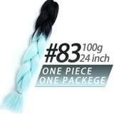 Pageup 24 Inches 105 Colored Synthetic Hair African Afro Jumbo Hair Braids Blue Pre Stretched Ombre Braiding Hair Extensions