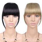 AliLeader Black Brown Blonde Fake Fringe Clip In Bangs Hair Extensions With High Temperature Synthetic Fiber