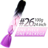 Pageup 24 Inches 105 Colored Synthetic Hair African Afro Jumbo Hair Braids Blue Pre Stretched Ombre Braiding Hair Extensions