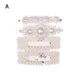 1 Set Korea Fashion Solid Pearl Hair Clips for Women Hair Barrette Hairpins Trendy Handmade Hair Styling Accessories Nice Gifts