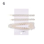 1 Set Korea Fashion Solid Pearl Hair Clips for Women Hair Barrette Hairpins Trendy Handmade Hair Styling Accessories Nice Gifts