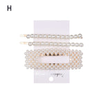 1 Set Korea Fashion Solid Pearl Hair Clips for Women Hair Barrette Hairpins Trendy Handmade Hair Styling Accessories Nice Gifts