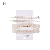 1 Set Korea Fashion Solid Pearl Hair Clips for Women Hair Barrette Hairpins Trendy Handmade Hair Styling Accessories Nice Gifts