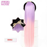 WTB 22" Long Straight Ponytails for Women Heat Resistant Synthetic Drawstring Fake Hair Pony Tail Extensions