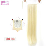 WTB 22" Long Straight Ponytails for Women Heat Resistant Synthetic Drawstring Fake Hair Pony Tail Extensions