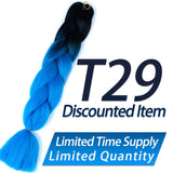 Pageup 24 Inches 105 Colored Synthetic Hair African Afro Jumbo Hair Braids Blue Pre Stretched Ombre Braiding Hair Extensions